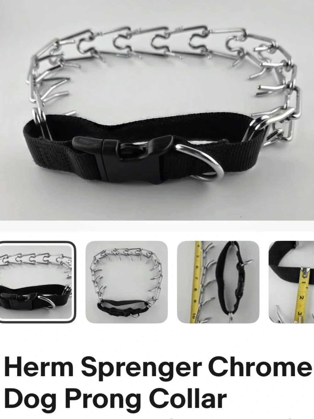 🐾Herm Springer Quick Release Prong Collar